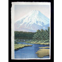 川瀬巴水: Mt. Fuji Seen from Oshino - Japanese Art Open Database
