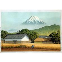 Kawase Hasui, 川瀬巴水 (Kawase Hasui (川瀬巴水))创作的日本版画《Mt. Fuji from Hara on the Tokaido》