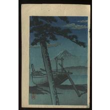 Japanese Print "Mt. Fuji in twilight" by Kawase Hasui, 川瀬巴水 (Kawase Hasui (川瀬巴水))