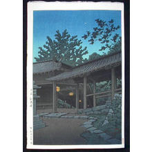 川瀬巴水: Night at Hasedera Temple - Japanese Art Open Database