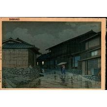 川瀬巴水: Nissaka in Rain, Nissaka on Tokaido - Japanese Art Open Database