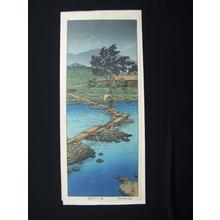 Japanese Print "Rain at Hatori Shiobara — 塩原畑下の雨" by Kawase Hasui, 川瀬巴水 (Kawase Hasui (川瀬巴水))