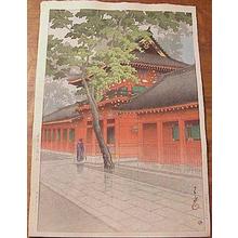 川瀬巴水: Sanno Shrine After Rain - Japanese Art Open Database