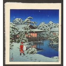 川瀬巴水: Tokyo ( Santa in the Snow) - Japanese Art Open Database