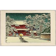 川瀬巴水: Zojoji Temple in Snow - Japanese Art Open Database