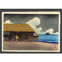 Kawase Hasui: Seaside Cottage at Himi in Etchu - Japanese Art Open Database