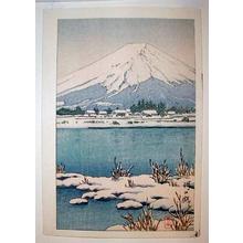 Kawase Hasui: Mt.Fuji in Snow - Kawaguchi Lake - Japanese Art Open Database