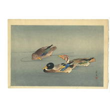 Keibun Matsumoto: Unknown, ducks in a pond - Japanese Art Open Database