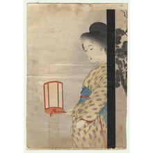 Takeuchi Keishu: Bijin Holding Lantern - Japanese Art Open Database