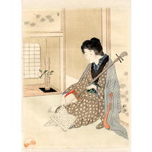Takeuchi Keishu: Bijin and Shamisen - Japanese Art Open Database