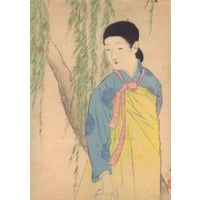 Takeuchi Keishu: Korean beauty — 韓国の美人 - Japanese Art Open Database