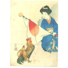 Takeuchi Keishu: Totenko- A Cock Crows - Japanese Art Open Database