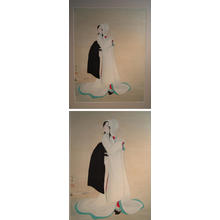 Kaburagi Kiyokata: Bijin in White Kimono - Japanese Art Open Database