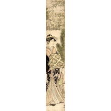 Torii Kiyonaga: Pillar Print- Courtesan and Attendant - Japanese Art Open Database