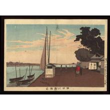 Kobayashi Kiyochika: Hanna Bridge, Sumida River, Tokyo - Japanese Art Open Database