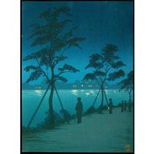 Kobayashi Kiyochika: Night Scene at Sumida River - Japanese Art Open Database
