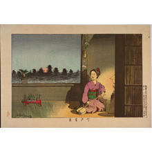 Kobayashi Kiyochika: Summer Moon at Imado — 今戸夏月 - Japanese Art Open Database