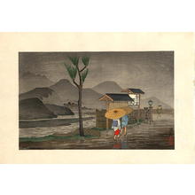 小林清親: Rain on the outskirts of a town - Japanese Art Open Database
