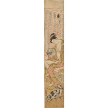 Isoda Koryusai: Woman fanning herself after a bath - Japanese Art Open Database