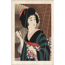 鳥居言人: Ame- Rain — 雨 - Japanese Art Open Database