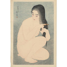 Torii Kotondo: Combing Her Hair - Japanese Art Open Database