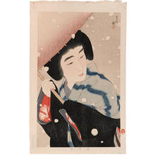 Torii Kotondo: Peony Snowflakes — 牡丹雪 - Japanese Art Open Database