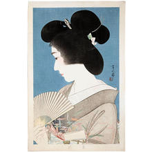 鳥居言人: Summer Geisha- Natsuko — 夏妓 - Japanese Art Open Database
