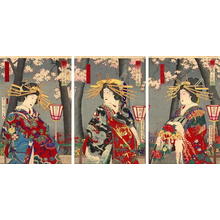 豊原国周: Three Bijin of the Modern Age - Japanese Art Open Database