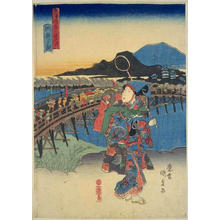 Utagawa Kunisada, 歌川国貞 (Kunisada 1 Utagawa (1786-1865)- Toyokuni 3 (歌川国貞-豊国三代))による浮世絵「Okazaki — 岡崎」