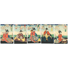 Japanese Print "Unknown title" by Utagawa Kunisada, 歌川国貞 (Kunisada 1 Utagawa (1786-1865)- Toyokuni 3 (歌川国貞-豊国三代))