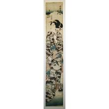 Japanese Print "Bijin pilar print" by Utagawa Kunisada, 歌川国貞 (Kunisada 1 Utagawa (1786-1865)- Toyokuni 3 (歌川国貞-豊国三代))
