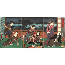 Utagawa Kunisada: Actors having a dinner party with geishas - Japanese Art Open Database