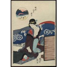 Japanese Print "Jisei Edo Mako - repro" by Utagawa Kunisada, 歌川国貞 (Kunisada 1 Utagawa (1786-1865)- Toyokuni 3 (歌川国貞-豊国三代))