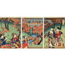 Utagawa Kunisada: Maple Viewing in the Fall - Japanese Art Open Database