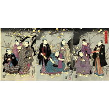Japanese Print "New Season's Performers" by Utagawa Kunisada, 歌川国貞 (Kunisada 1 Utagawa (1786-1865)- Toyokuni 3 (歌川国貞-豊国三代))