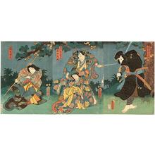 Utagawa Kunisada, 歌川国貞 (Kunisada 1 Utagawa (1786-1865)- Toyokuni 3 (歌川国貞-豊国三代))创作的日本版画《kabuki》