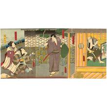 Japanischer Druck "kabuki" von Utagawa Kunisada, 歌川国貞 (Kunisada 1 Utagawa (1786-1865)- Toyokuni 3 (歌川国貞-豊国三代))