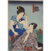 Japanese Print "Seventh Month — 文月" by Utagawa Kunisada, 歌川国貞 (Kunisada 1 Utagawa (1786-1865)- Toyokuni 3 (歌川国貞-豊国三代))