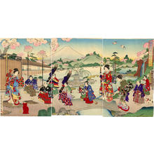 Japanese Print "Takechiyo, son of Second Tokugawa Shogun, Hidetada" by Utagawa Kunisada, 歌川国貞 (Kunisada 2 Utagawa (1823-1880)- Kunimasa 3- Toyokuni 4 (歌川国貞（二代）))