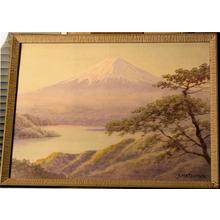 Matsumoto Y: Mt Fuji viewed from above lake - Japanese Art Open Database
