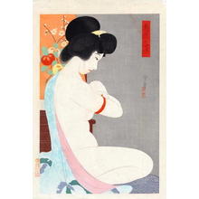 Narita Morikane: A nude girl starting to dress - Japanese Art Open Database