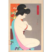 Narita Morikane: A nude girl starting to dress - Japanese Art Open Database