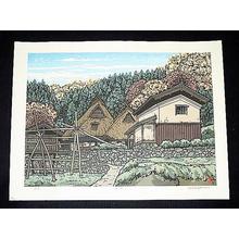 Nishijima Katsuyuki: Unknown farmhouse village - Japanese Art Open Database