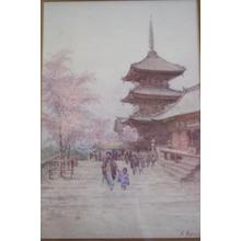 Numata K: Pagoda in Spring - Japanese Art Open Database