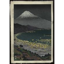 Okada Koichi: Mt. Fuji from Nippon-daira OR Mt. Fuji at Night across the Japanese Plain - Japanese Art Open Database