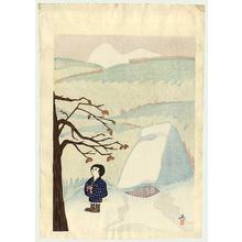 Okazaki Y: Persimmon Tree in Winter - Japanese Art Open Database