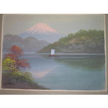 Seki K: Fuji and sailboats - Japanese Art Open Database