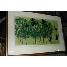 Shima Tamami — 島 珠実: Unknown- Fly in the Green Forest - Japanese Art Open Database