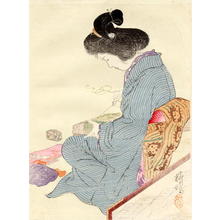 Japanese Print "Matsu Kaze" by Shimazaki Ryuu (1865-1937)