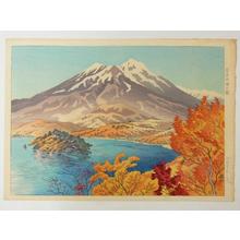 伊東深水: Autumn by Lake Nojiri — 野尻湖畔の秋 - Japanese Art Open Database